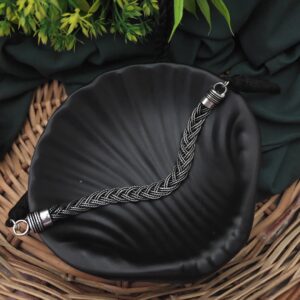 Janya German Silver Sleek Choker Necklace