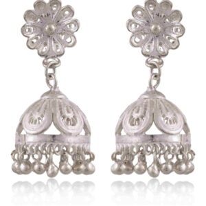 Jhumkas in your ears - Silver Filigree earrings