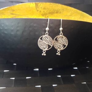 Latticed Marvel - Silver Filigree earrings