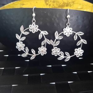 Laurels Galore - Silver Filigree earrings