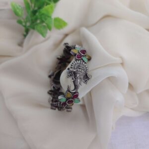 MANASVI silver replica Temple Bangle