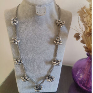 MEGHNA Oxidised Ghungroo Necklace