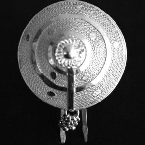 Madhumati Silver Filigree Hair bun Juda Khopa Pin
