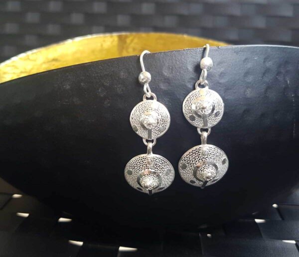 Madhumati - Silver Filigree earrings