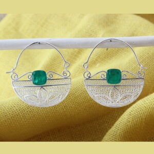 Naairah Chandbali Silver Earrings
