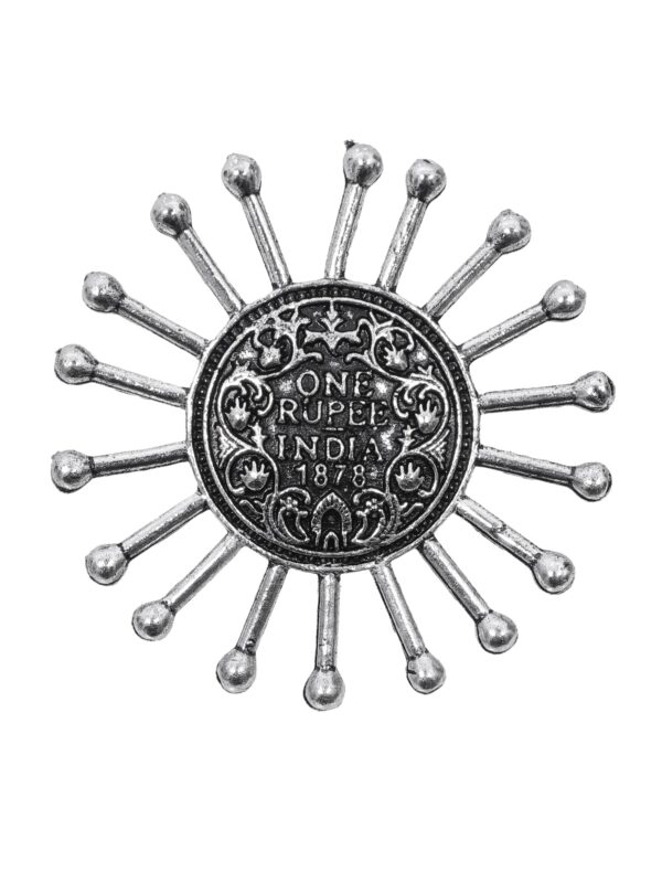 One Rupee Oxidised Silver Ring for Trendy & Unique Fashion - Image 2