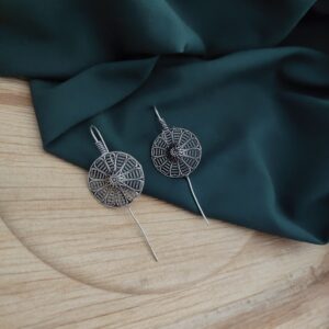 Oxidised Brass Earcuff Earrings-01