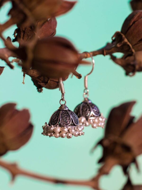 Oxidised Jhumkas - Image 2