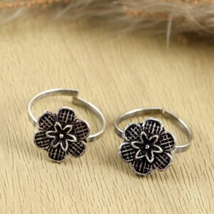 Oxidised Silver Toe Rings for Women