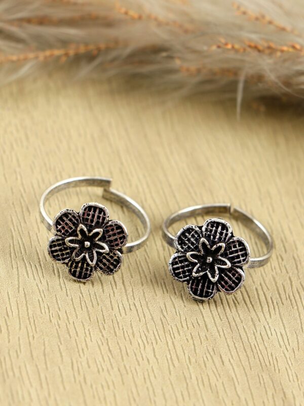 Oxidised Silver Toe Rings for Women