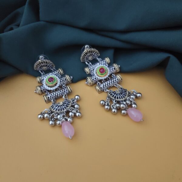 Oxidised Two Tone Earrings