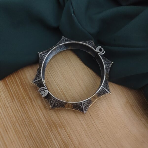 Oxidised Two tone Silver Replica Bangle-3 - Image 3