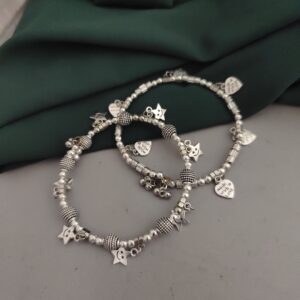Oxidised adjustable bracelet Pack of 2