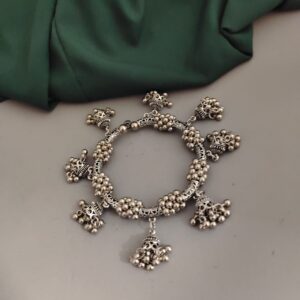 Oxidised adjustable jhumki bracelet
