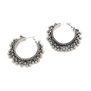 Oxidized ghungroo hoop earrings for women n girls