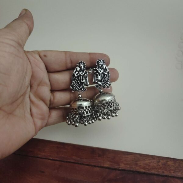 RADHA KRISHNA Jhumka Earrings - Image 2