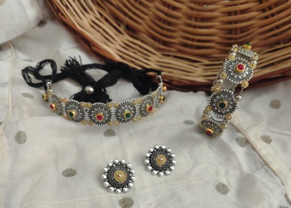 SAJANI Two tone Necklace Combo Set - Image 2