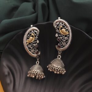 SNEHA Oxidsed Two tone Earcuff Earrings