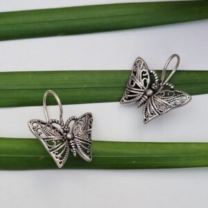Silver Butterfly Earrings