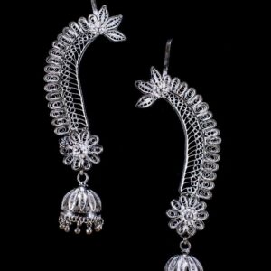 Silver Cuff Earrings