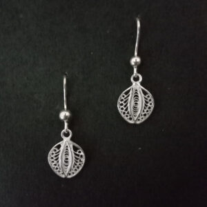 Silver Earrings Akhrot