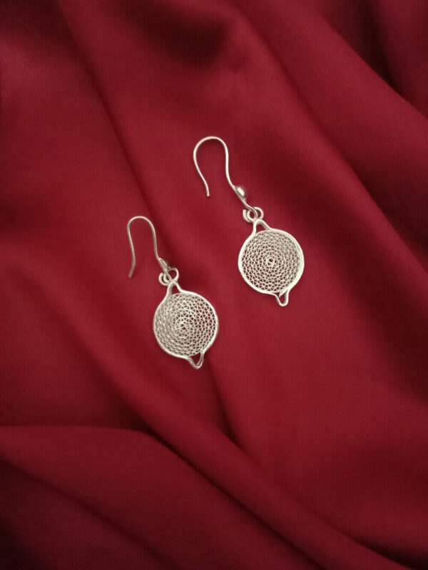 Silver Earrings Moon - Image 2