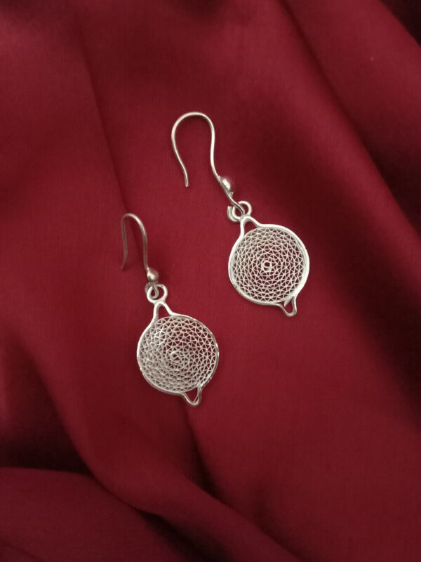 Silver Earrings Moon - Image 3
