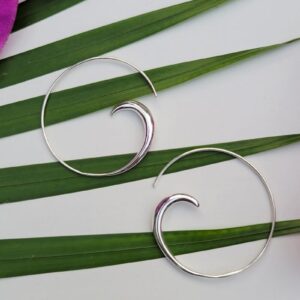 Silver Hoops Waves