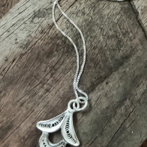 Silver Linings Blossom Silver Filigree Handmade Pendant and Chain