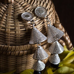 Silver Linings Cascade Silver Filigree Handmade Dangle Earrings