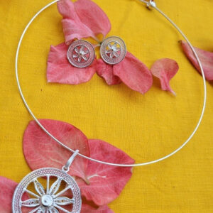 Silver Linings Chakra Hasli Silver Filigree Necklace