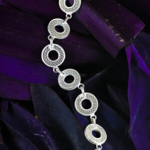 Silver Linings Circle of Life Silver Filigree Handmade Bracelet