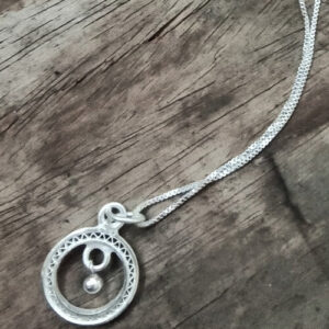 Silver Linings Circle of Life Silver Filigree Handmade Pendant and Chain