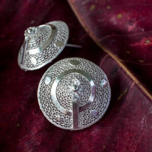 Silver Linings Cone Silver Filigree Handmade Studs Earrings