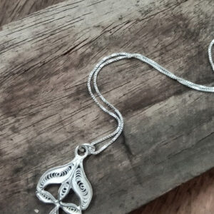 Silver Linings Designer Silver Filigree Handmade Pendant and Chain