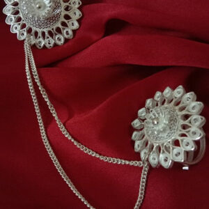 Silver Linings Gulzar Silver Filigree Handmade Duo Ring
