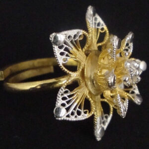 Silver Linings Kusum Dual Tone Silver Filigree Handmade Ring