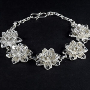 Silver Linings Padma Silver Filigree Handmade Bracelet