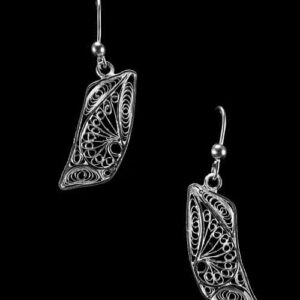 Silver Linings Paisley Silver Filigree Handmade Dangle Earrings