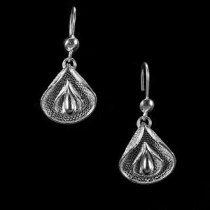 Silver Linings Petals Silver Filigree Handmade Dangle Earrings