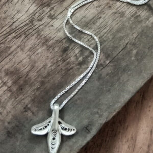 Silver Linings Petite Silver Filigree Handmade Pendant and Chain