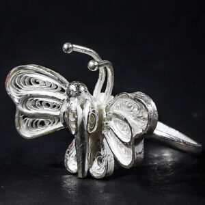 Silver Linings Sun Silver Filigree Handmade Ring