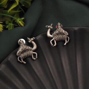 Silver Replica Camel Stud Earrings