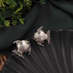 Silver Replica Fish Earrings
