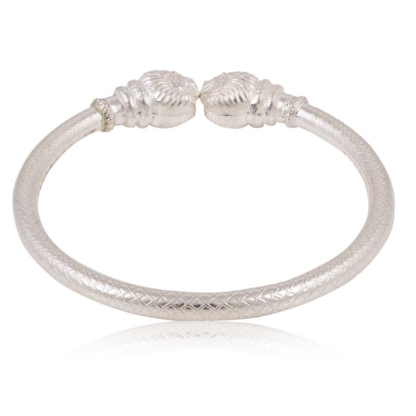 Singhamukhi stripes - Silver Filigree Kangan - Image 2