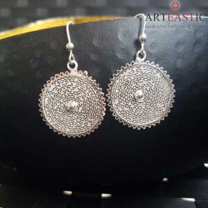 Sudarshani Silver Filigree earrings