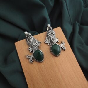 TASHI Silver Replica Fish Earrings