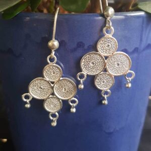 Tinkling Circles - Silver Filigree earrings