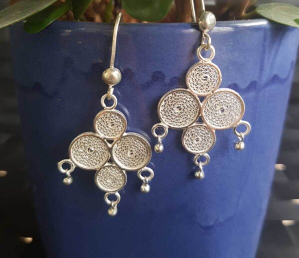 Tinkling Circles - Silver Filigree earrings