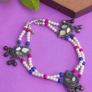 Vagini Oxidised Anklet